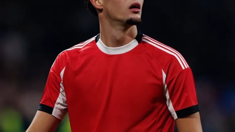 Newcastle verhandelt mit Benfica über Amar Dedić — Football World Cup Amar Dedić im Trikot von Benfica Lissabon während eines Fußballspiels, im Hintergrund die jubelnden Fans im Stadion. — latest news and analysis.