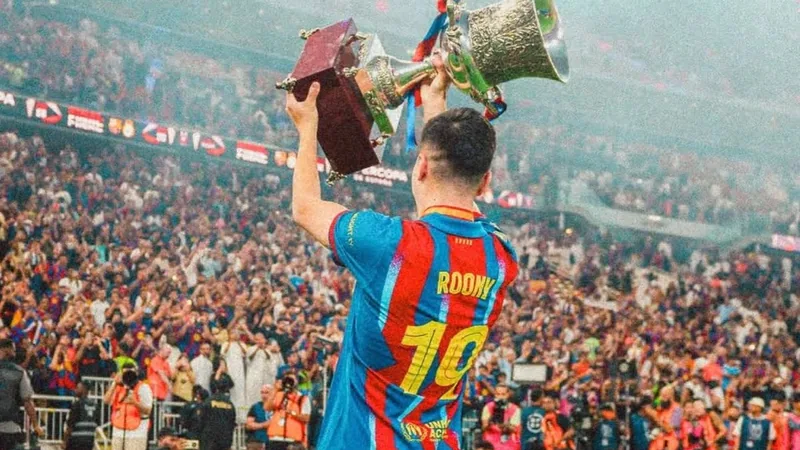Bardghji verlässt Barça offiziell — Football World Cup News Roony Bardghji im Trikot des FC Barcelona während eines Trainings, im Hintergrund das Stadion Camp Nou bei Tageslicht. — latest news and analysis.