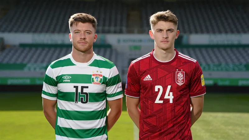 Dos hermanos, dos naciones, un Mundial: la historia de los Souttar Dos hermanos futbolistas, uno con camiseta de Australia y otro de Escocia, abrazados en un campo de fútbol bajo un cielo nublado, con una pelota a