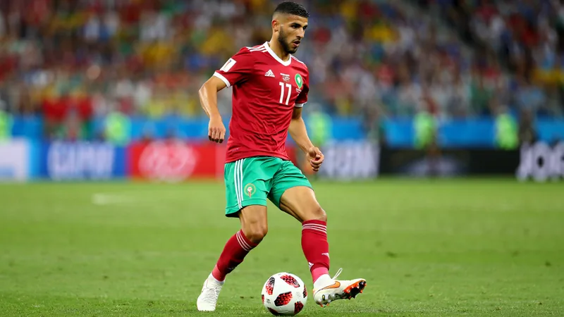 Ayyoub Bouaddi: el genio matemático que eligió Marruecos — Football Ayyoub Bouaddi con la camiseta de Marruecos celebrando en el campo del estadio New York New Jersey durante el partido contra Brasil en la Copa del