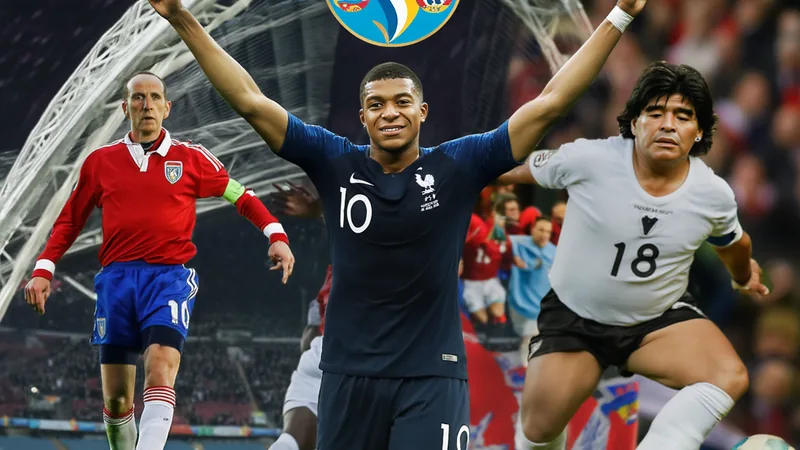 Partidos históricos en la Copa Mundial de la FIFA — Football World Estadio de fútbol lleno de aficionados ondeando banderas de diferentes países durante un partido de la Copa Mundial de la FIFA.