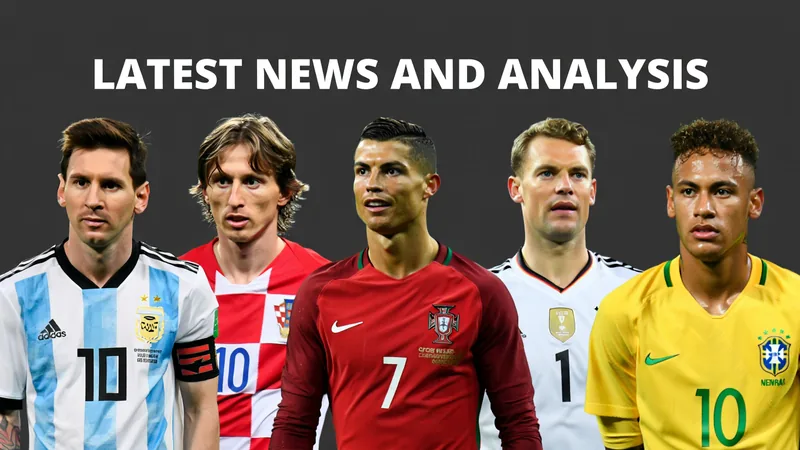 10 estrellas que podrían estar en su último Mundial — Football World Montaje con los rostros de Lionel Messi, Luka Modric y Cristiano Ronaldo sobre un fondo de estadio mundialista con banderas de Argentina, Croacia y