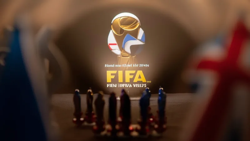 Drapeaux de la Fifa et des États-Unis devant un stade de football américain, symbolisant la Coupe du monde 2026 — latest news and analysis.
