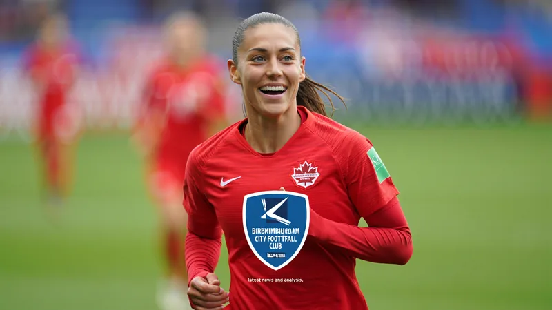 Marie Levasseur rejoint Birmingham City en WSL — Football World Cup Marie Levasseur en tenue de l'équipe nationale canadienne, souriant devant le logo de Birmingham City — latest news and analysis.