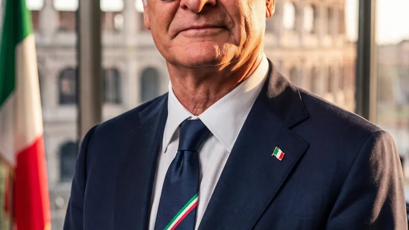 Claudio Ranieri et Roberto Mancini serrant la main lors d'une conférence de presse de la FIGC, avec le logo de la fédération en arrière-plan.