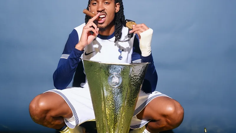 Djed Spence en action avec le maillot de Tottenham Hotspur, courant avec le ballon lors d'un match de football. — latest news and analysis.