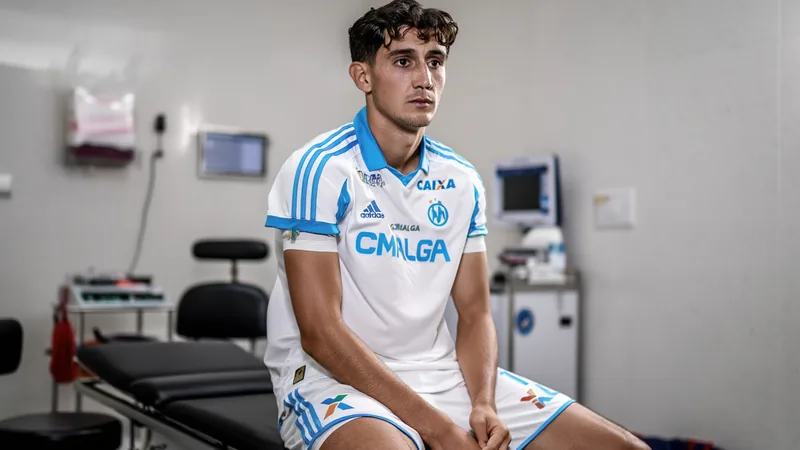 Nayef Aguerd: negócio com Real Sociedad cai após exames — Football Nayef Aguerd, defesa marroquino, em campo com a camisola do West Ham, durante um jogo, com expressão séria, num estádio de futebol.